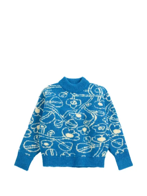 Bobo Choses floral-jacquard long-sleeve sweater