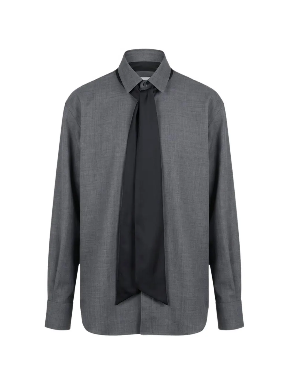 Sacai tie-detail suiting shirt Grijs