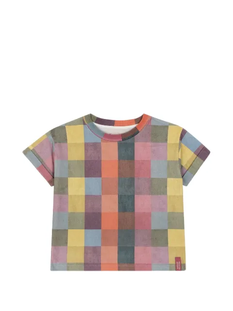 Favorite People Bookstore check-print cotton T-shirt