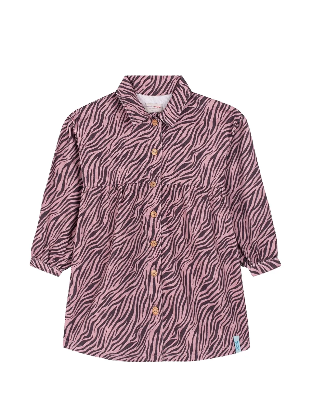 Favorite People robe-chemise courte Lake à imprimé zébré - Rose