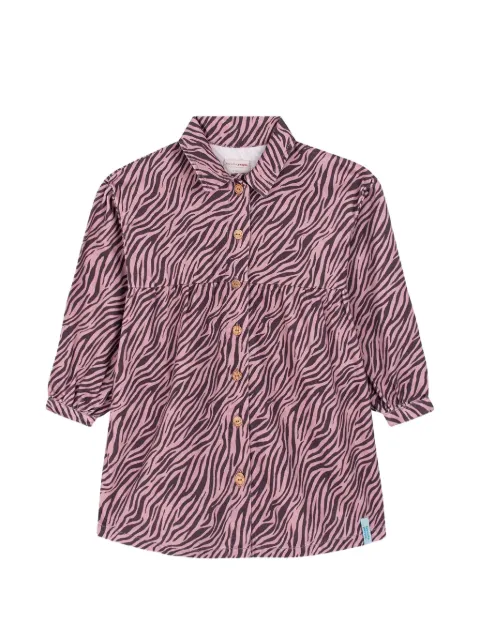 Favorite People Lake zebra-print shirt mini dress