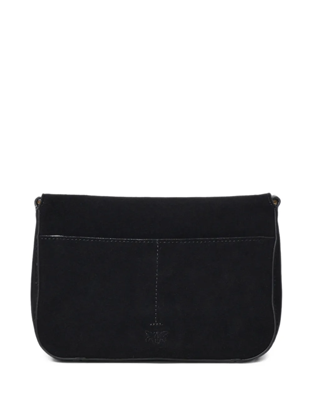 PINKO Love suède mini-crossbodytas Zwart