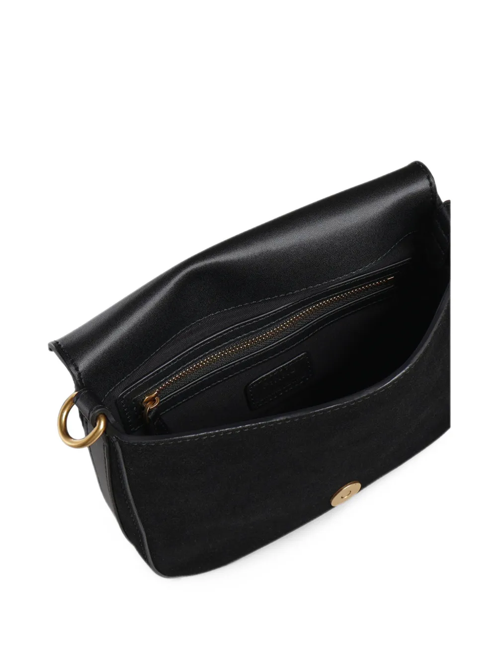 PINKO Love suède mini-crossbodytas Zwart