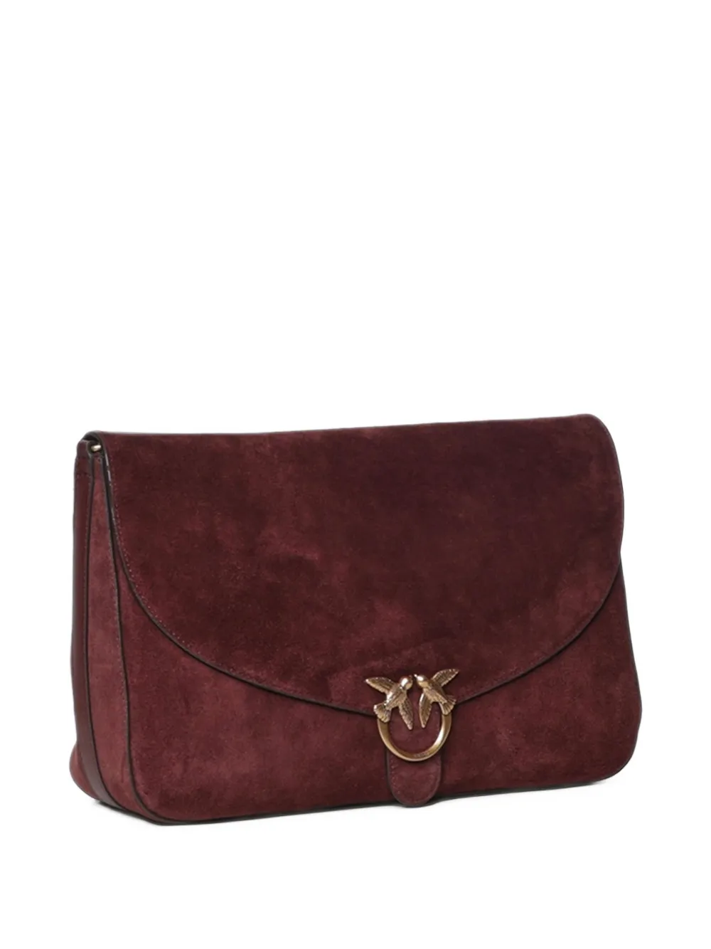 PINKO Love Birds suède schoudertas Rood