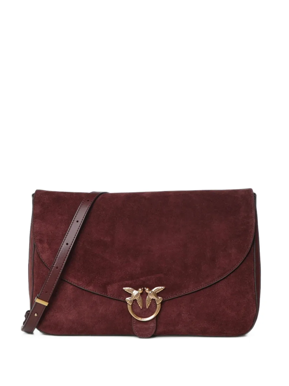 PINKO Love Birds suede shoulder bag - Rot