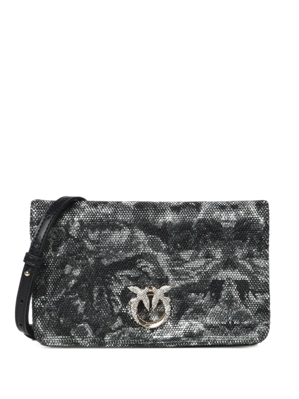 PINKO Love Birds crystal-embellished shoulder bag - Schwarz