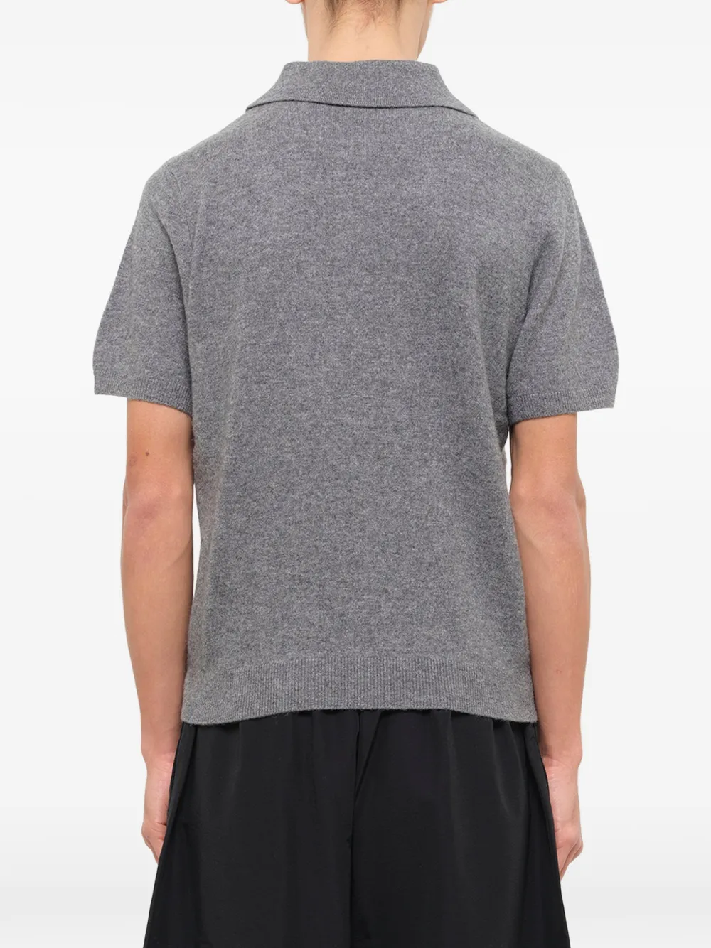 ENTIRE STUDIOS short-sleeve knitted polo shirt Grijs