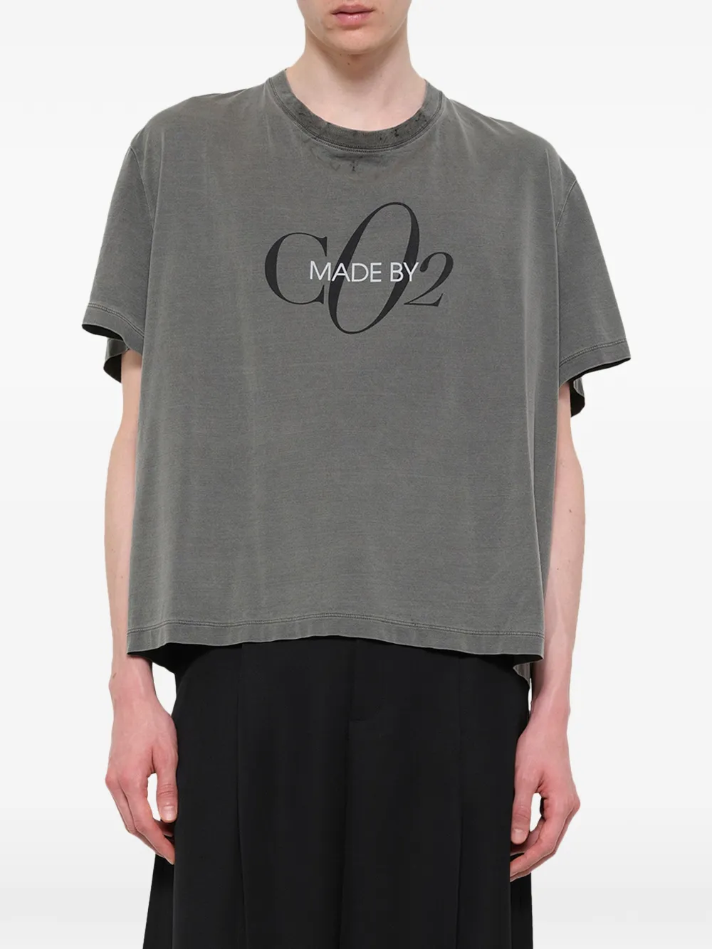 Doublet T-shirt met geborduurd logo Grijs