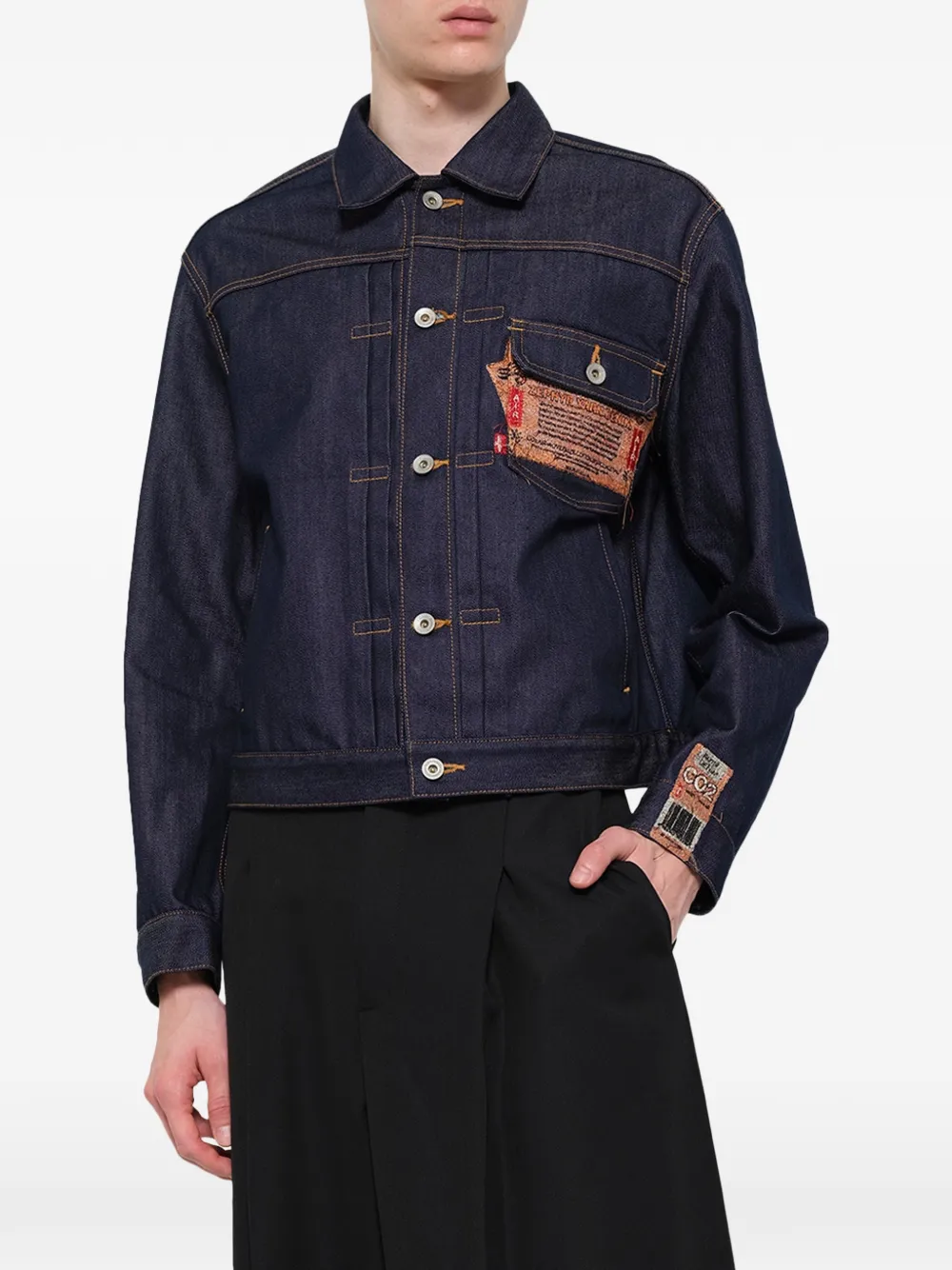 Doublet Air Yarn denim jack Blauw