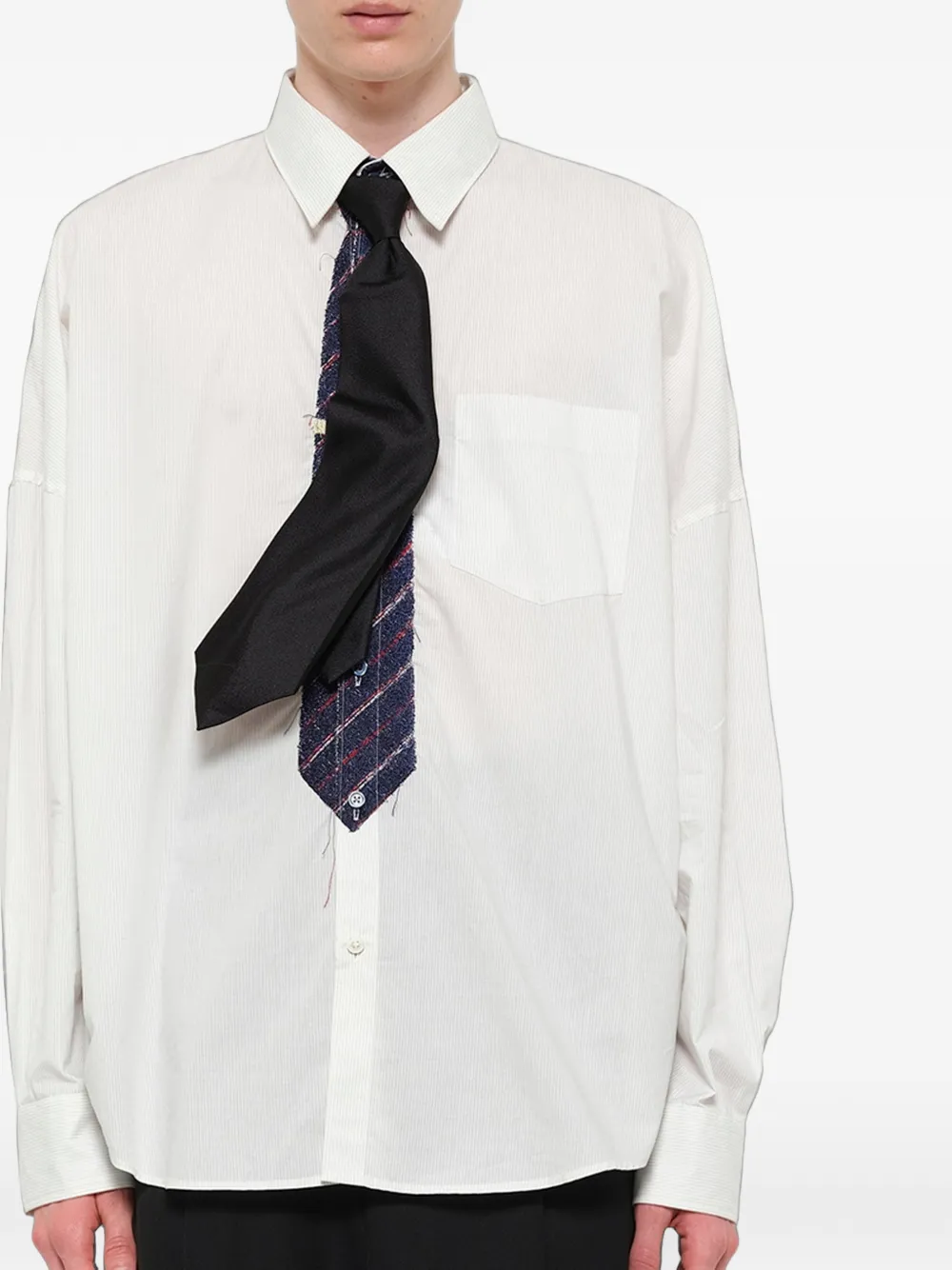 Doublet Stropdas met logopatch Zwart