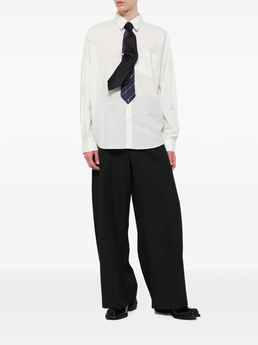 Doublet Stropdas met logopatch Zwart