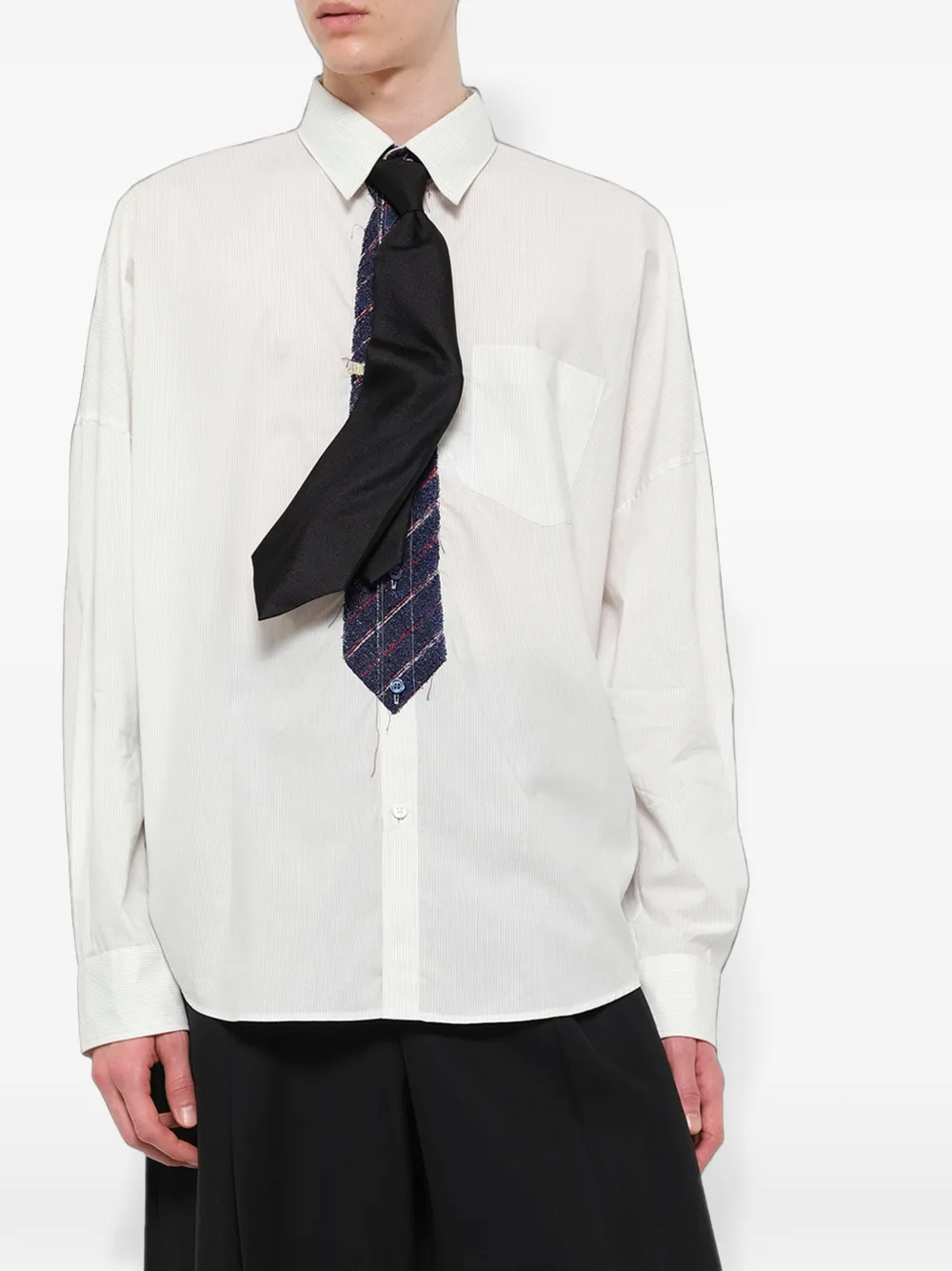 Doublet Stropdas met logopatch Zwart