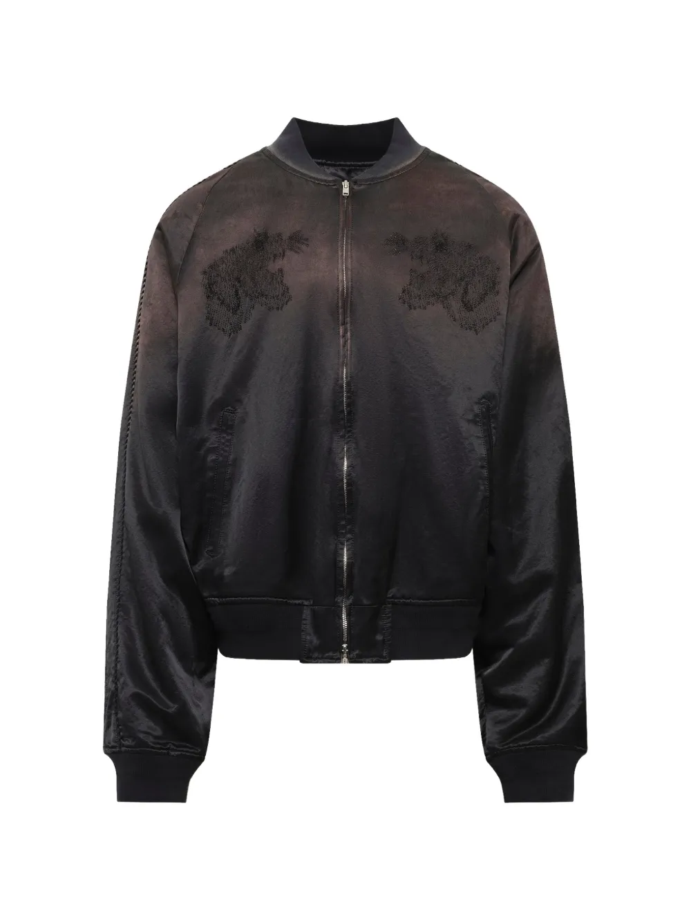 Doublet embroidery-detail jacket - Nero