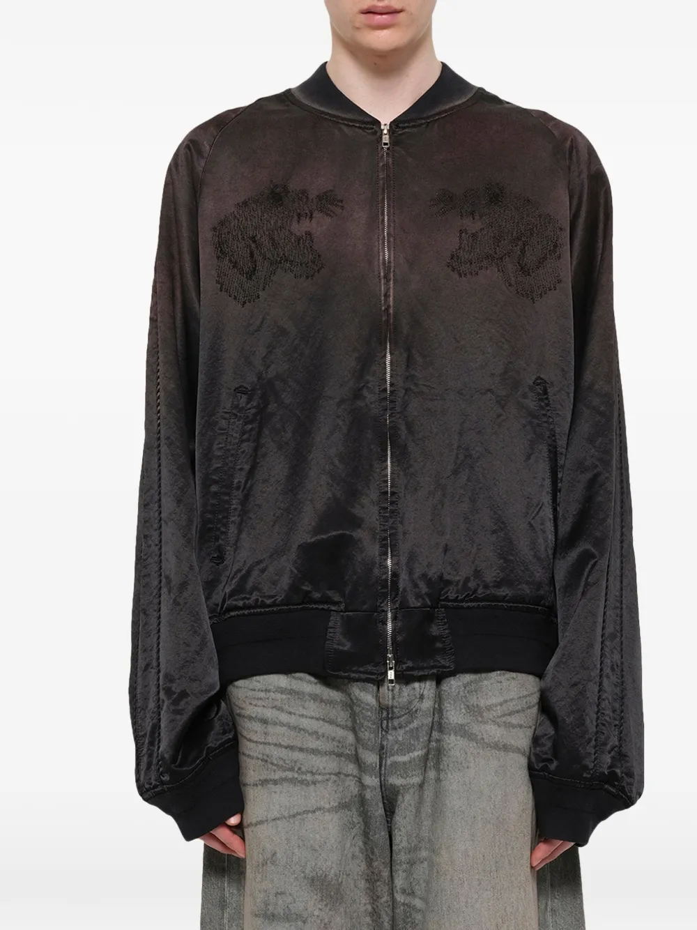 Doublet Jack met geborduurd detail Zwart