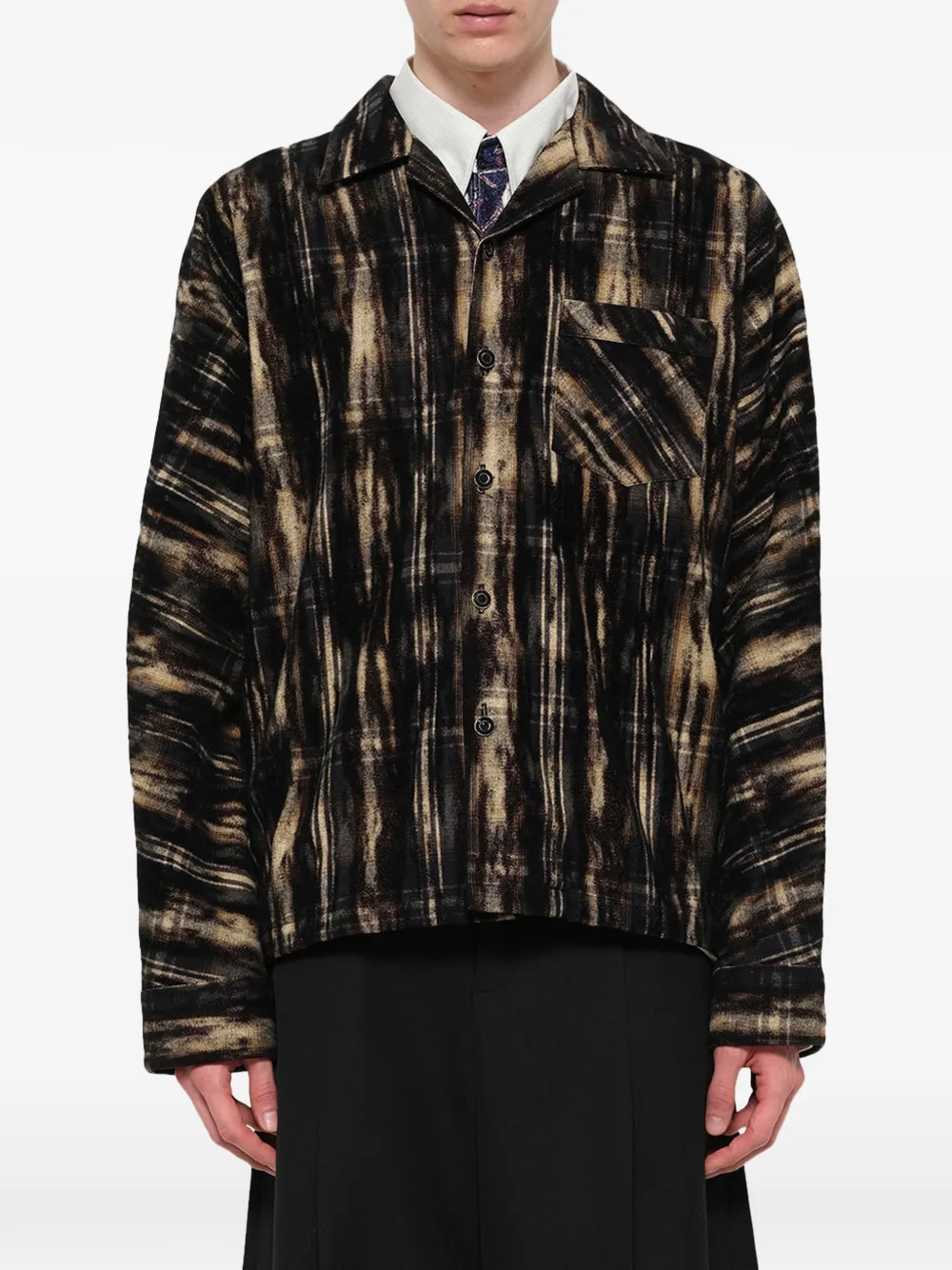 Doublet Overhemd met borstzak Zwart