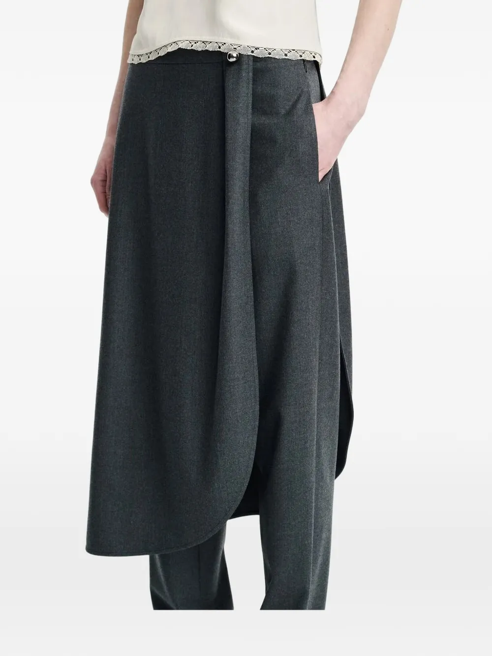 Maria McManus Wrap-detail Trousers in Grey