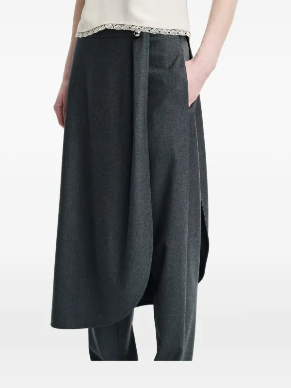 Maria McManus Wrap-detail Trousers in Grey