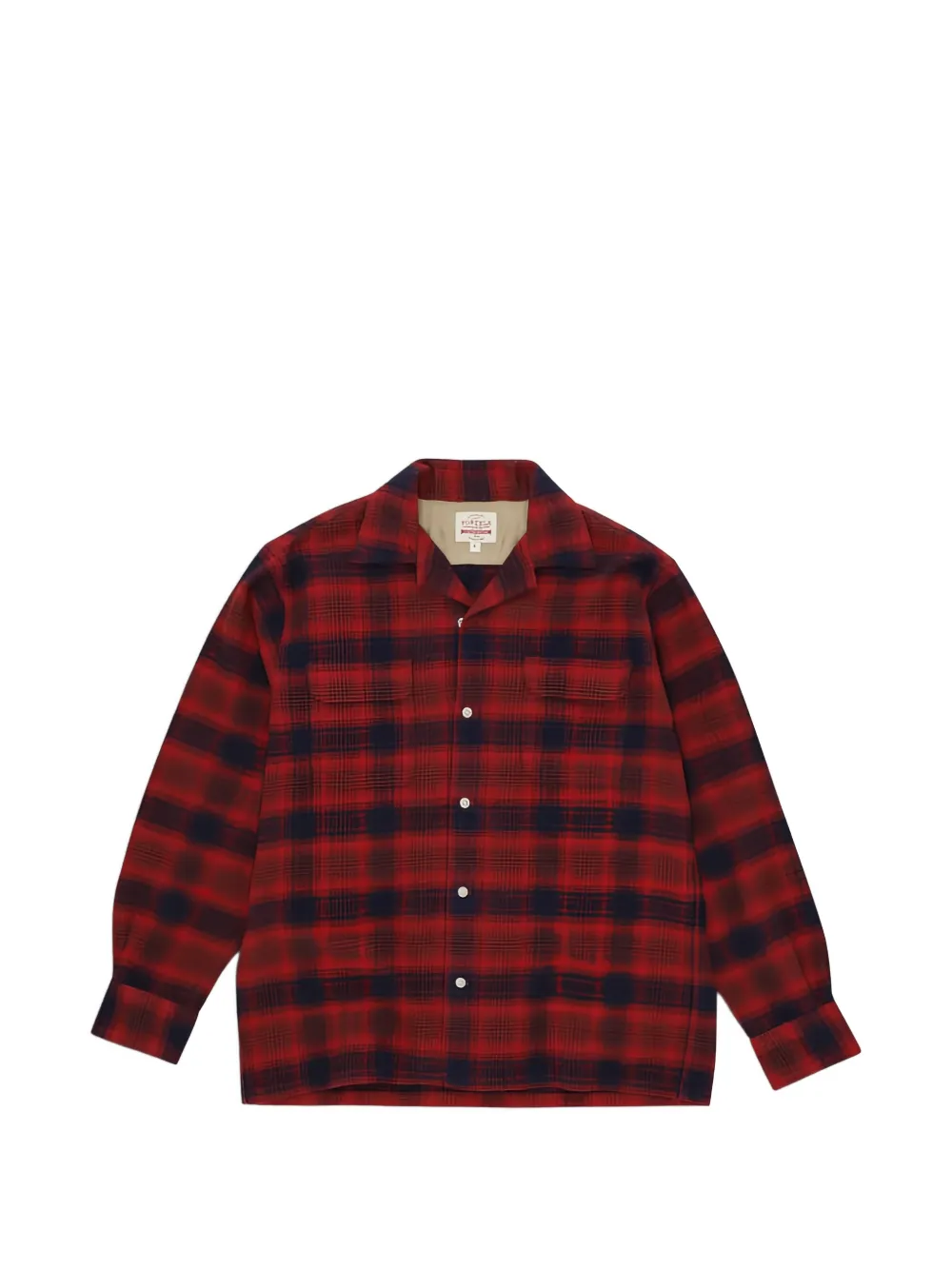 Fortela Baker plaid cotton overshirt - Rouge