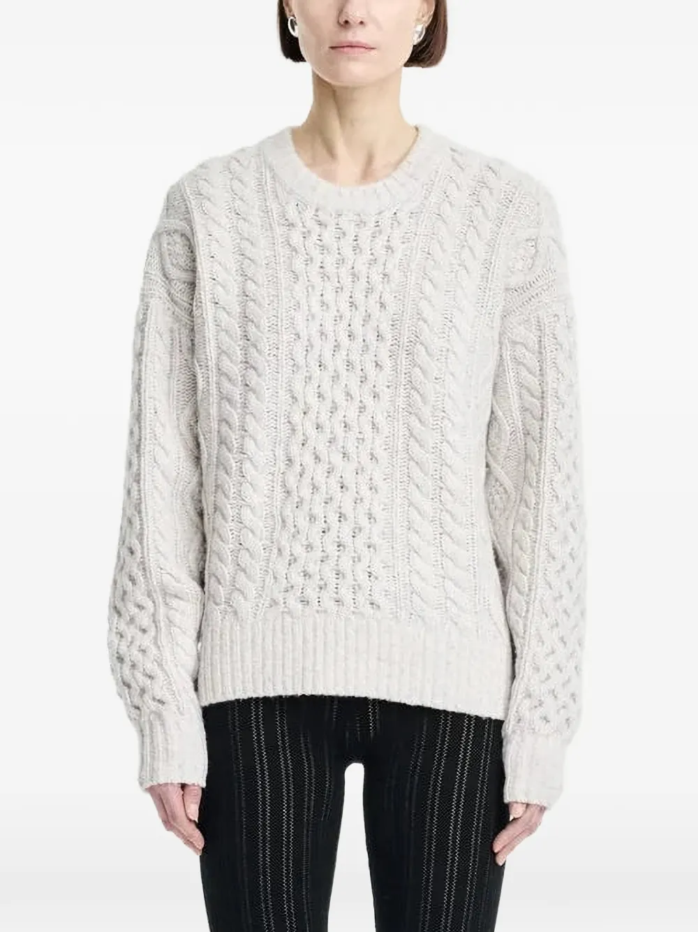 Maria McManus Tear Drop Aran Sweater in Neutrals