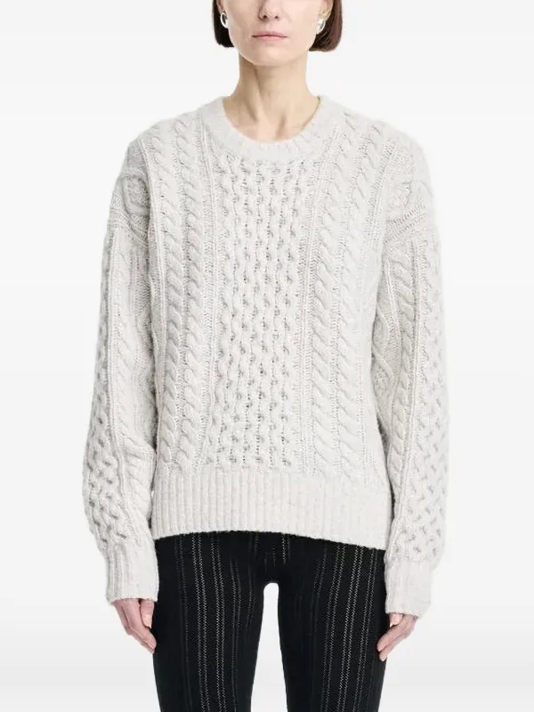 Maria McManus Tear Drop Aran Sweater in Neutrals
