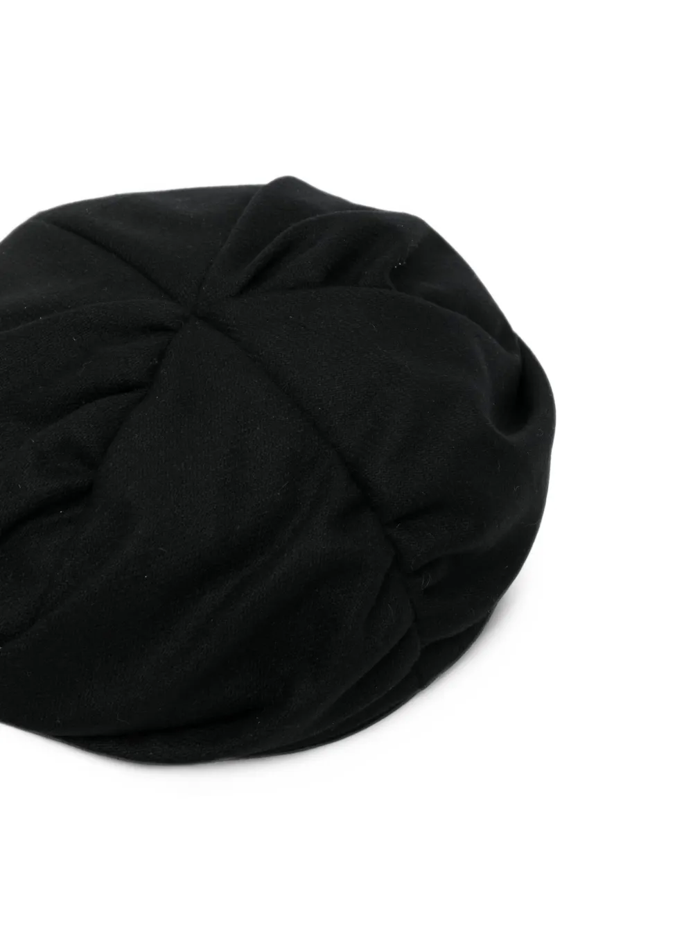 Y's Geplooide baret Zwart