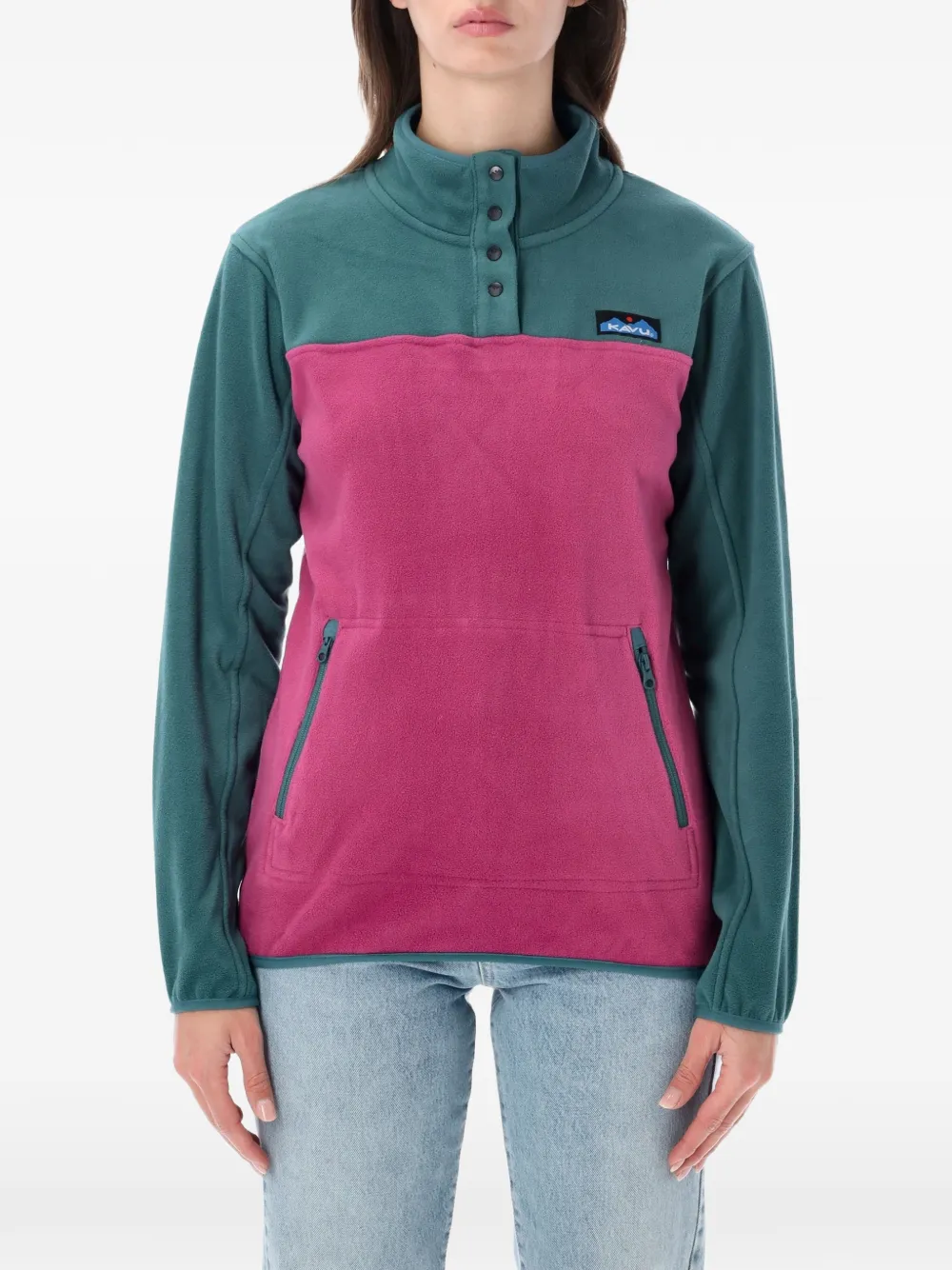 KAVU Cavanaugh colour-block sweater - Blu