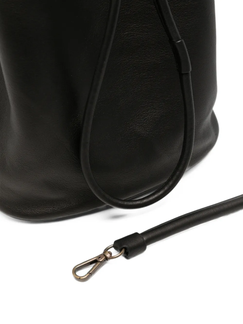 Uma Wang Medium Sac leren bucket-tas Zwart