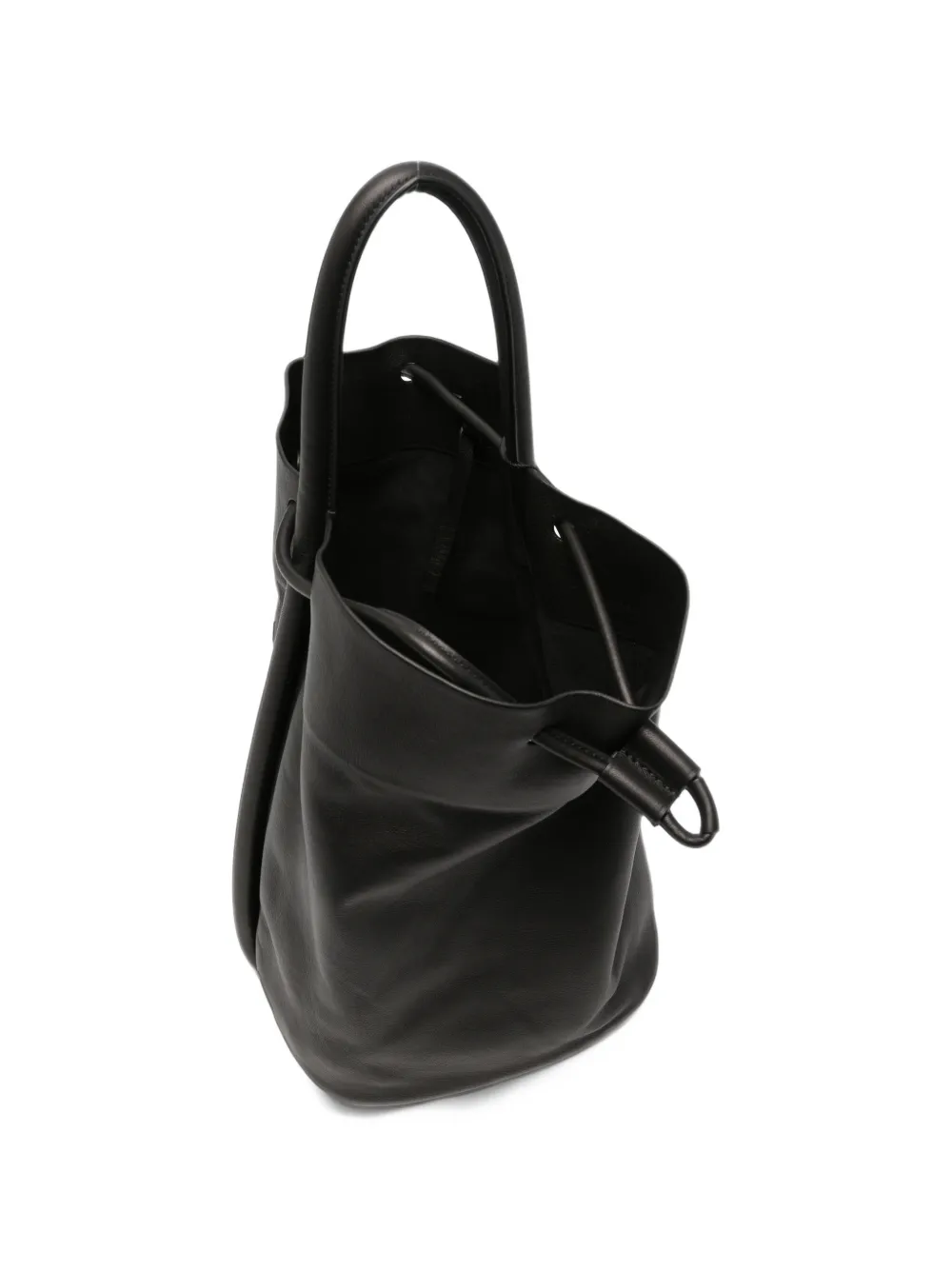 Uma Wang Medium Sac leren bucket-tas Zwart