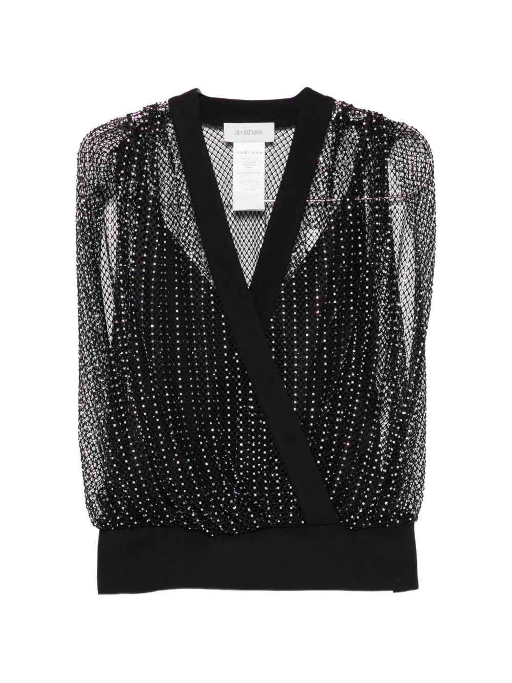 Sportmax SPXTaro crystal-embellished top - Nero
