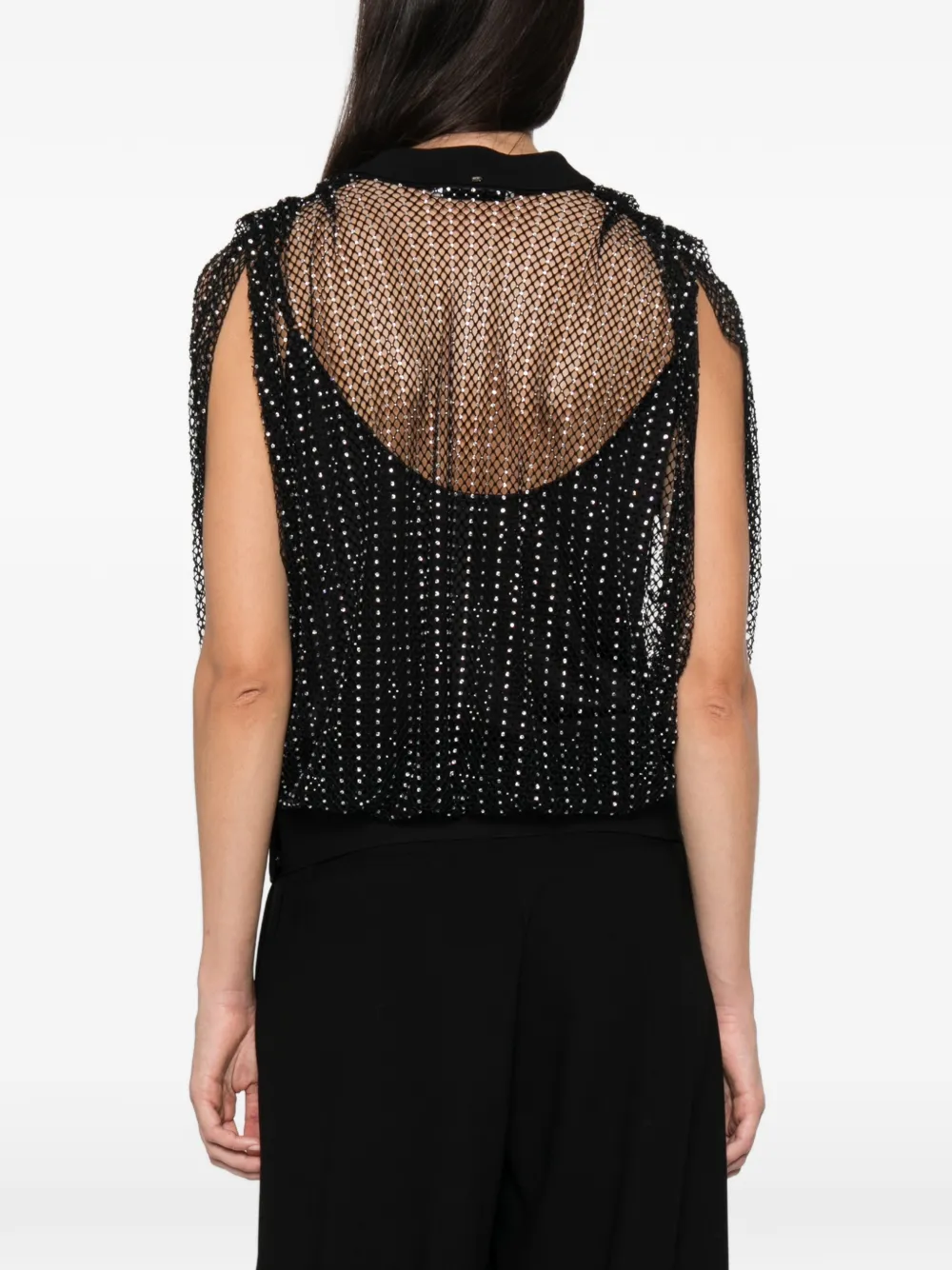 Sportmax SPXTaro top verfraaid met kristallen Zwart