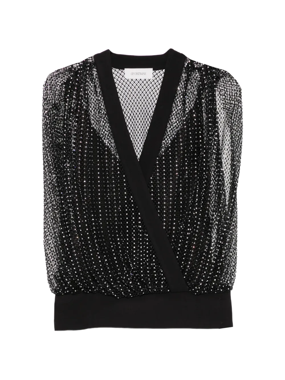 Sportmax SPXTaro crystal-embellished top - Schwarz