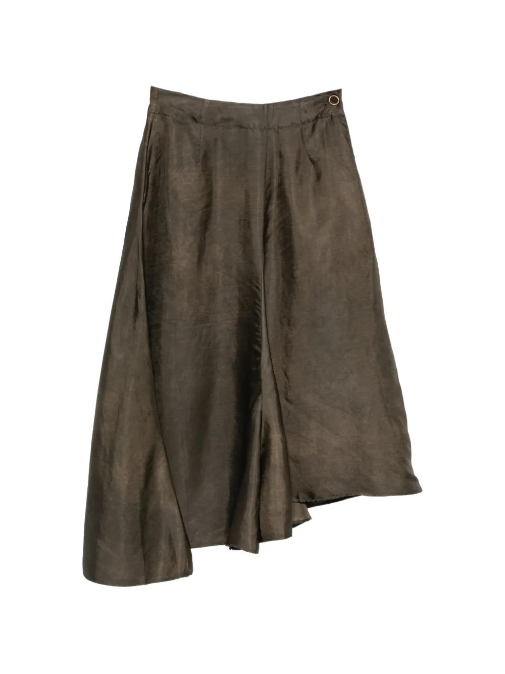 Uma Wang Glue Asymmetric-hem Midi Skirt In Green