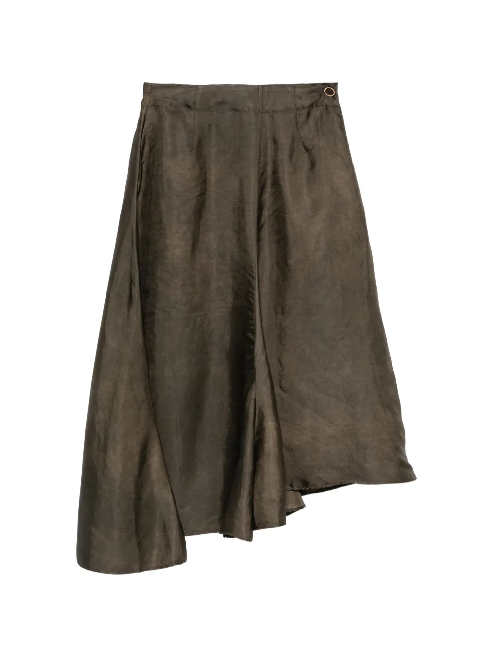 Uma Wang Glue asymmetric-hem midi skirt - Grau