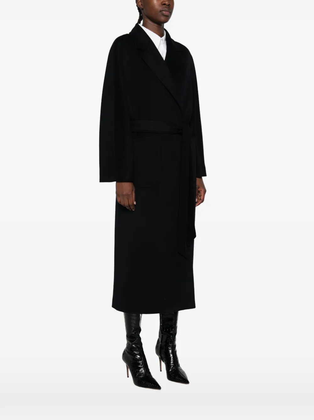 Tagliatore Jas met gekerfde revers en ceintuur Blauw