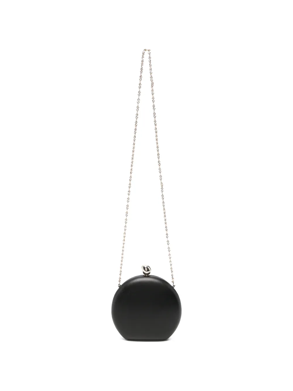 Sportmax circular leather clutch bag - Schwarz