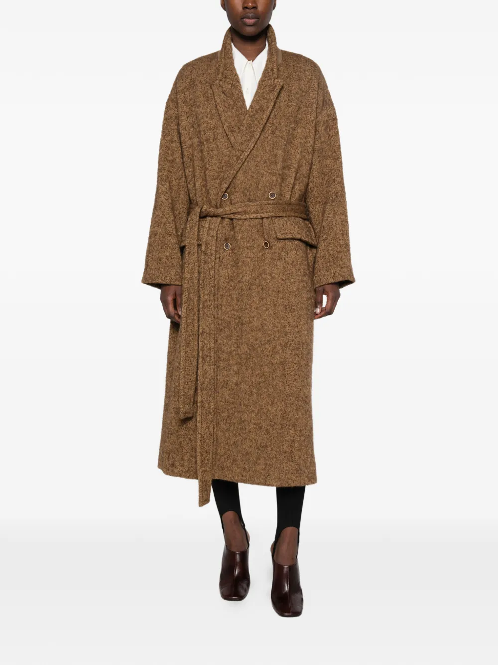 Uma Wang Cicero double-breasted coat Bruin