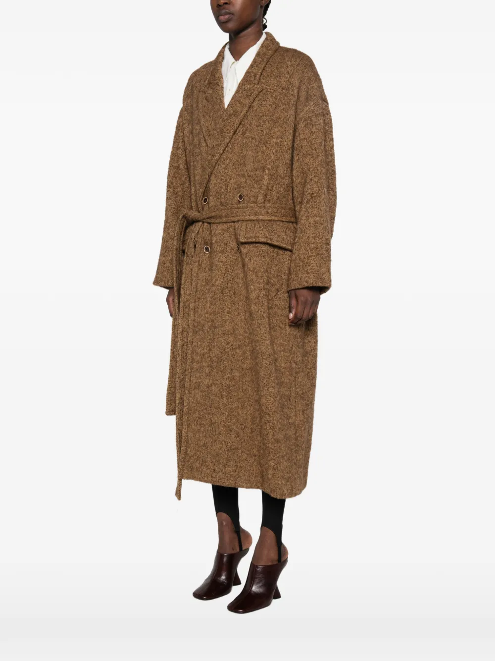 Uma Wang Cicero double-breasted coat Bruin
