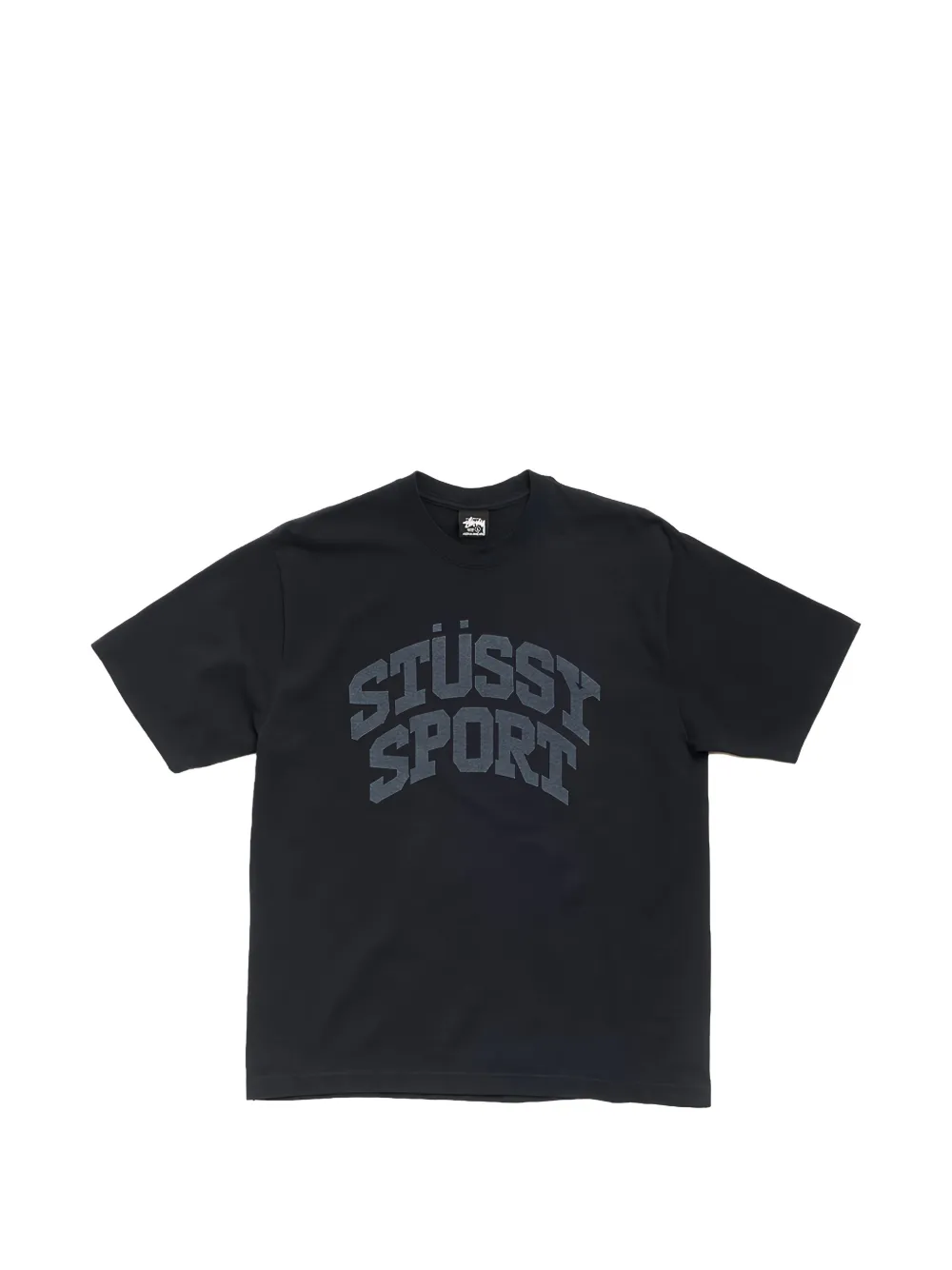 Stussy Block Logo-print Cotton T-shirt In Black