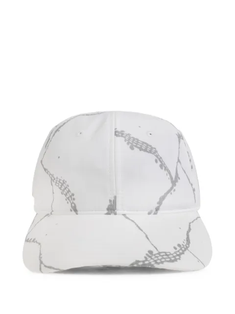 Lacoste ripstop marble-print baseball cap