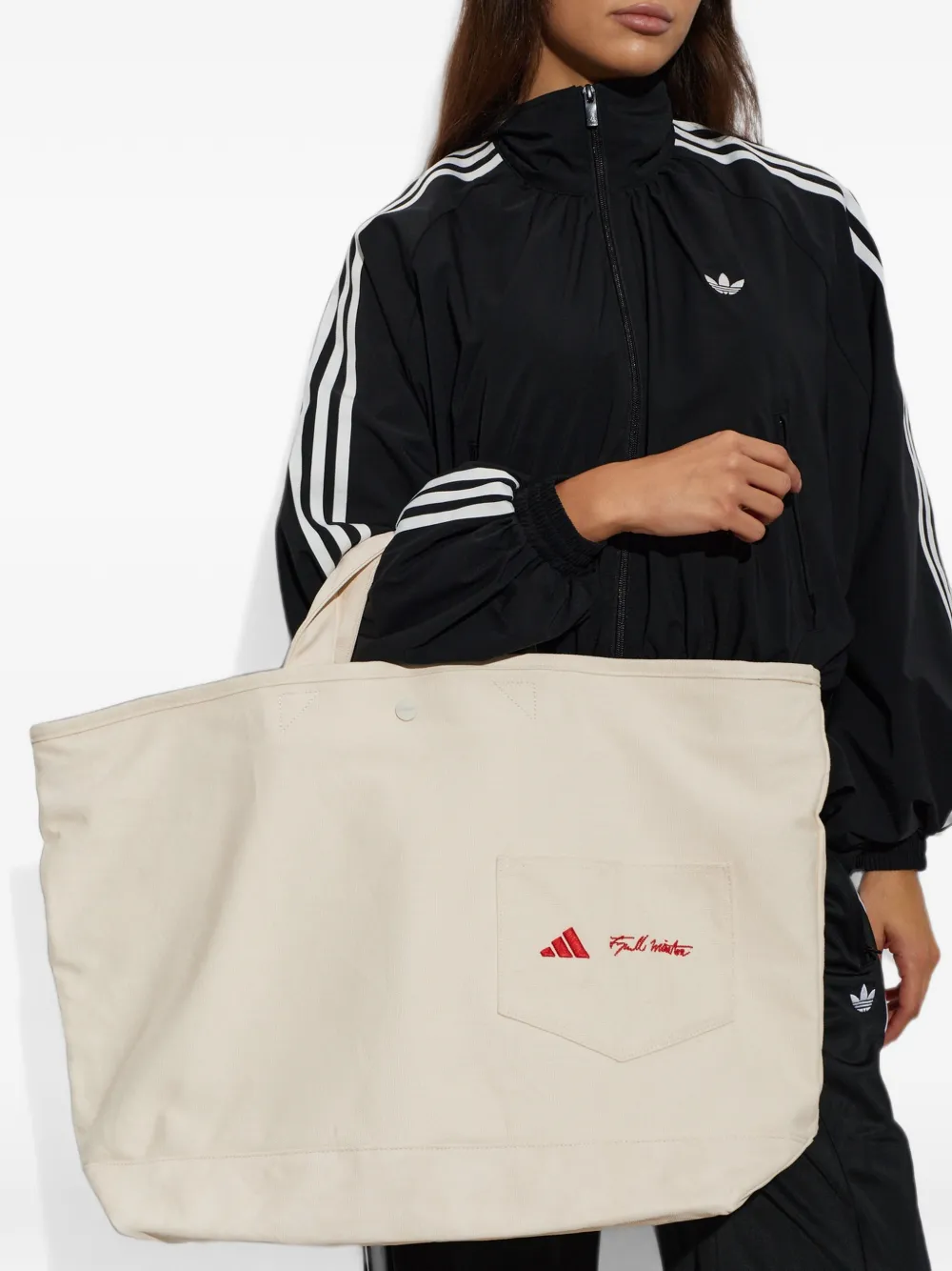 adidas x Tyrrell Winston shopper met geborduurd logo Beige