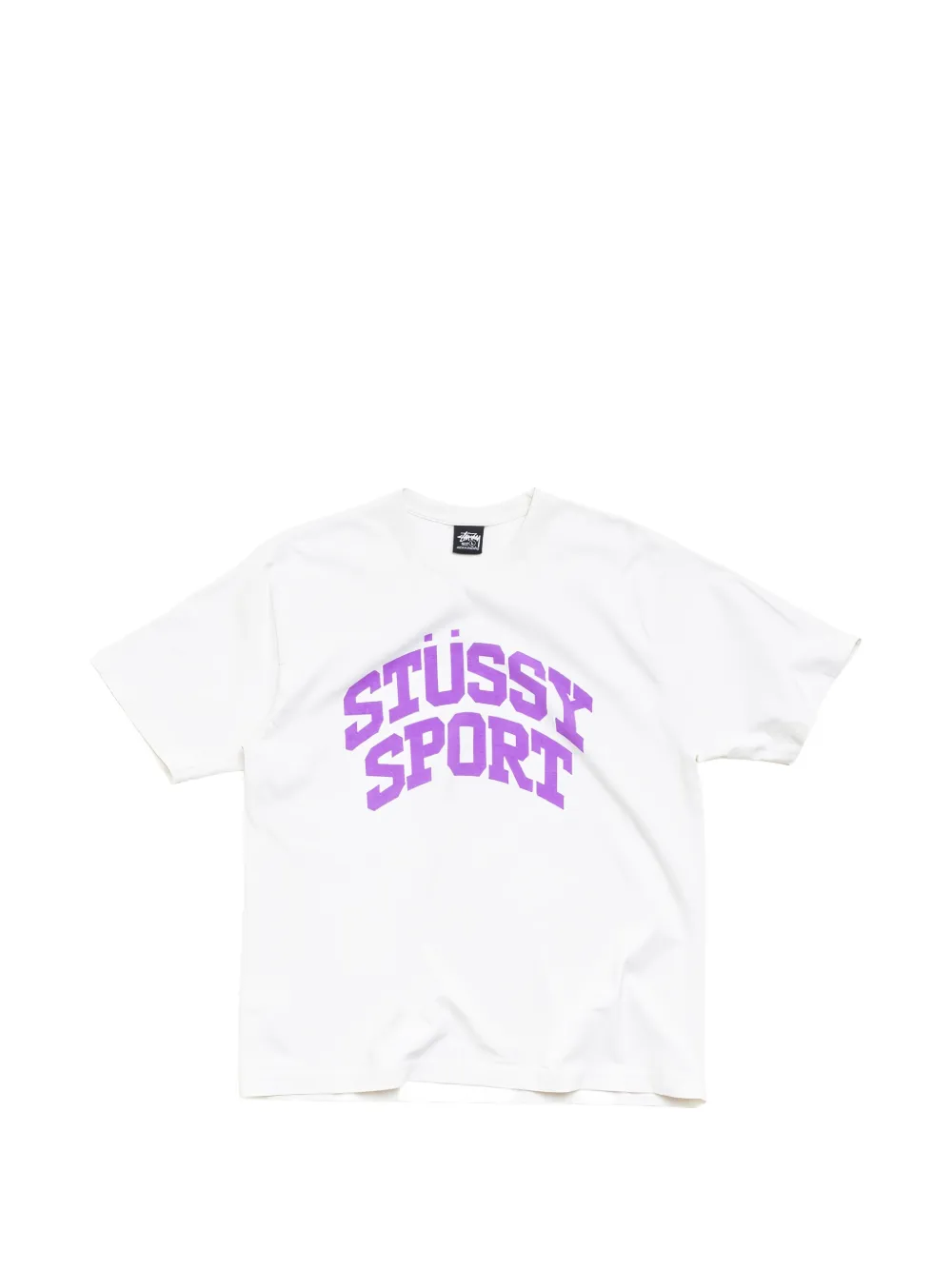 Stussy Block Logo-print Cotton T-shirt In White