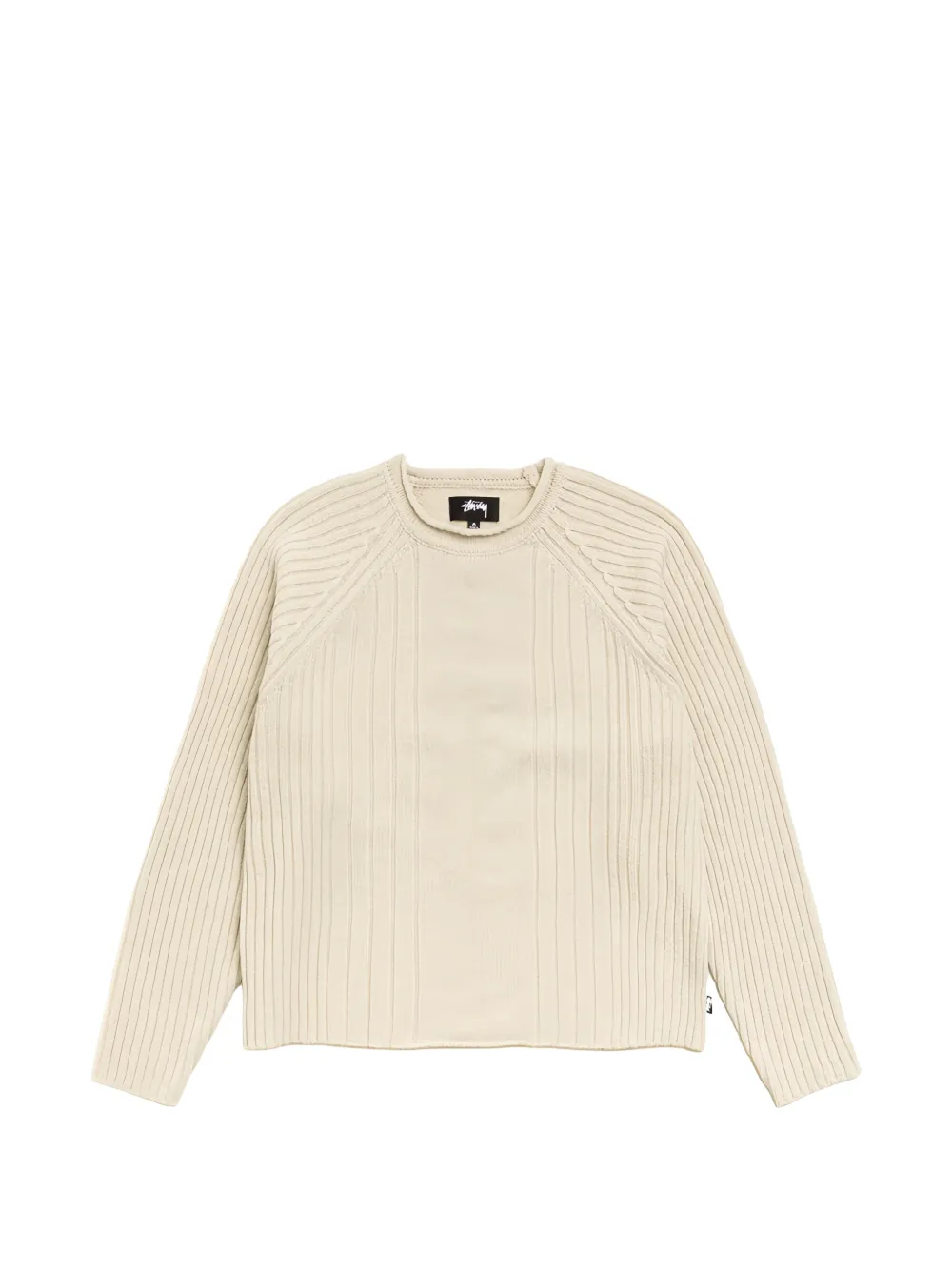Stussy Ribbed-knit Merino Sweater In Neutral