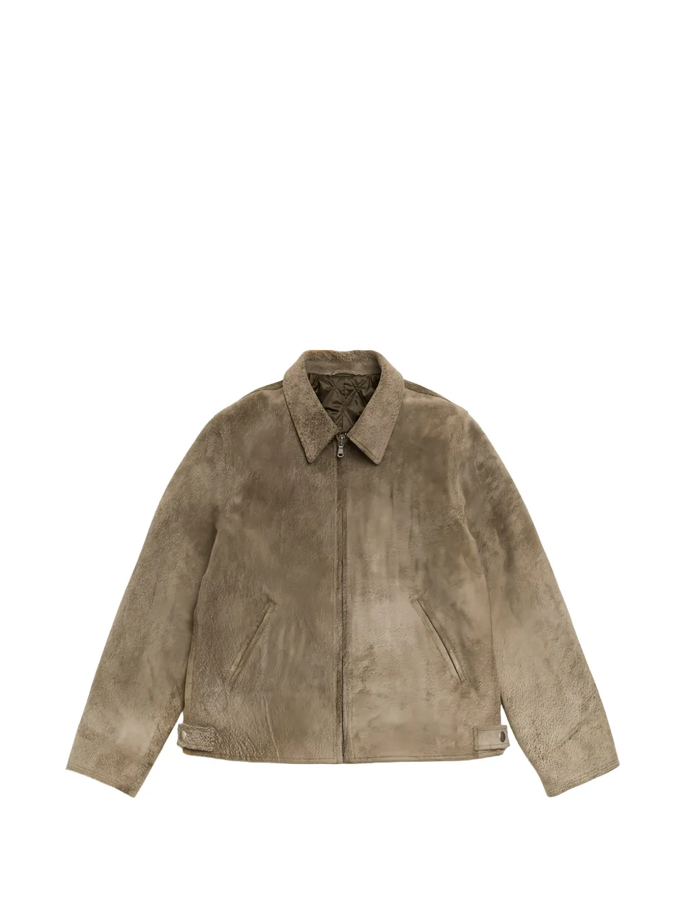 Stussy Garage Suede Jacket In Green