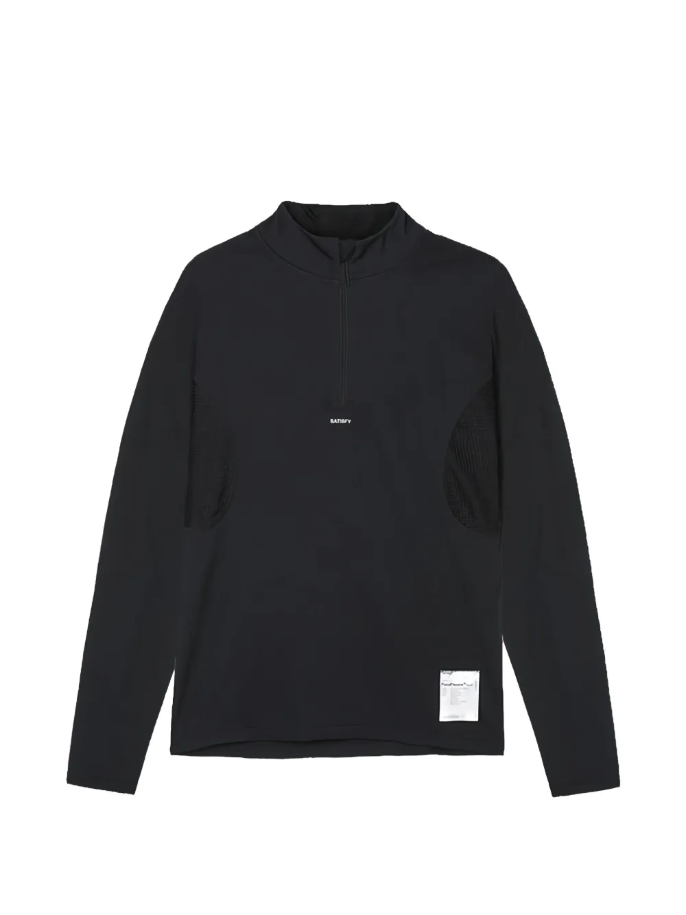 Satisfy FuzzFleece Octa half-zip T-shirt - Noir Satisfy FuzzFleece Octa half-zip T-shirt - Noir