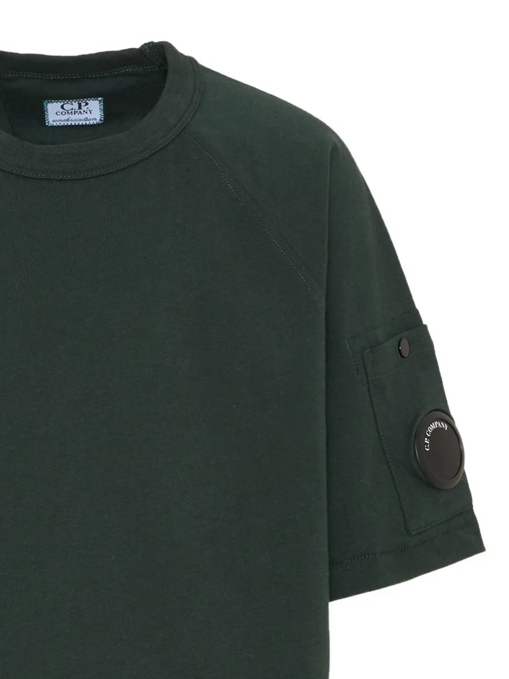C.P. Company Kids Lens-detail raglan-sleeve T-shirt Groen
