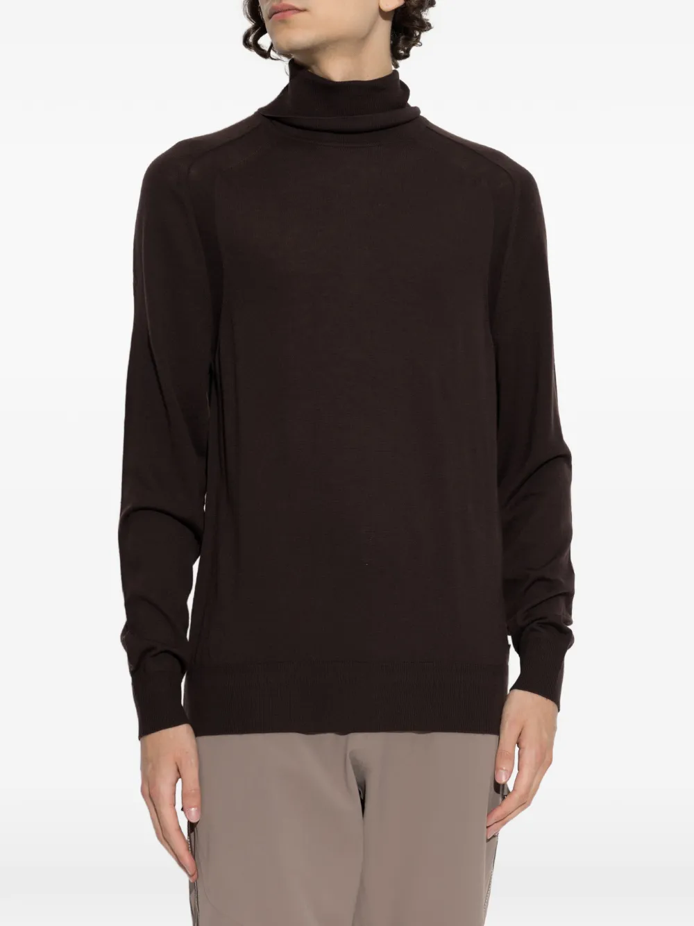 BOGNER Gordon Roll-neck Sweater in Brown, view 3