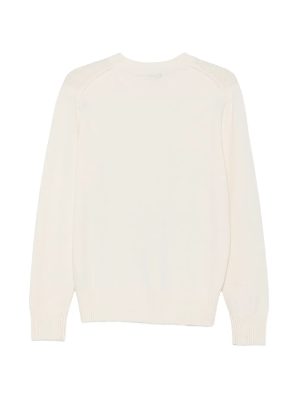 Kangra Trui met ronde hals en geribbelde afwerking Beige