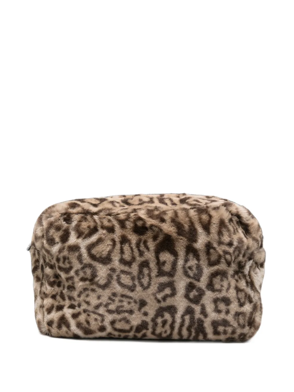 Apparis Jumbo Noor leopard-print faux-fur clutch bag - Marrone