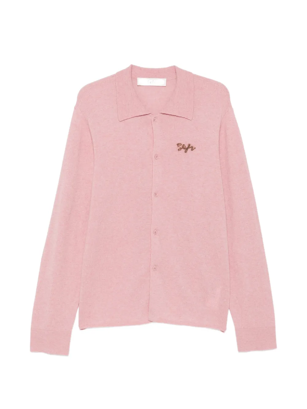 Séfr logo-embroidered cardigan - Pink