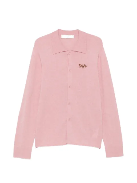 Séfr logo-embroidered cardigan